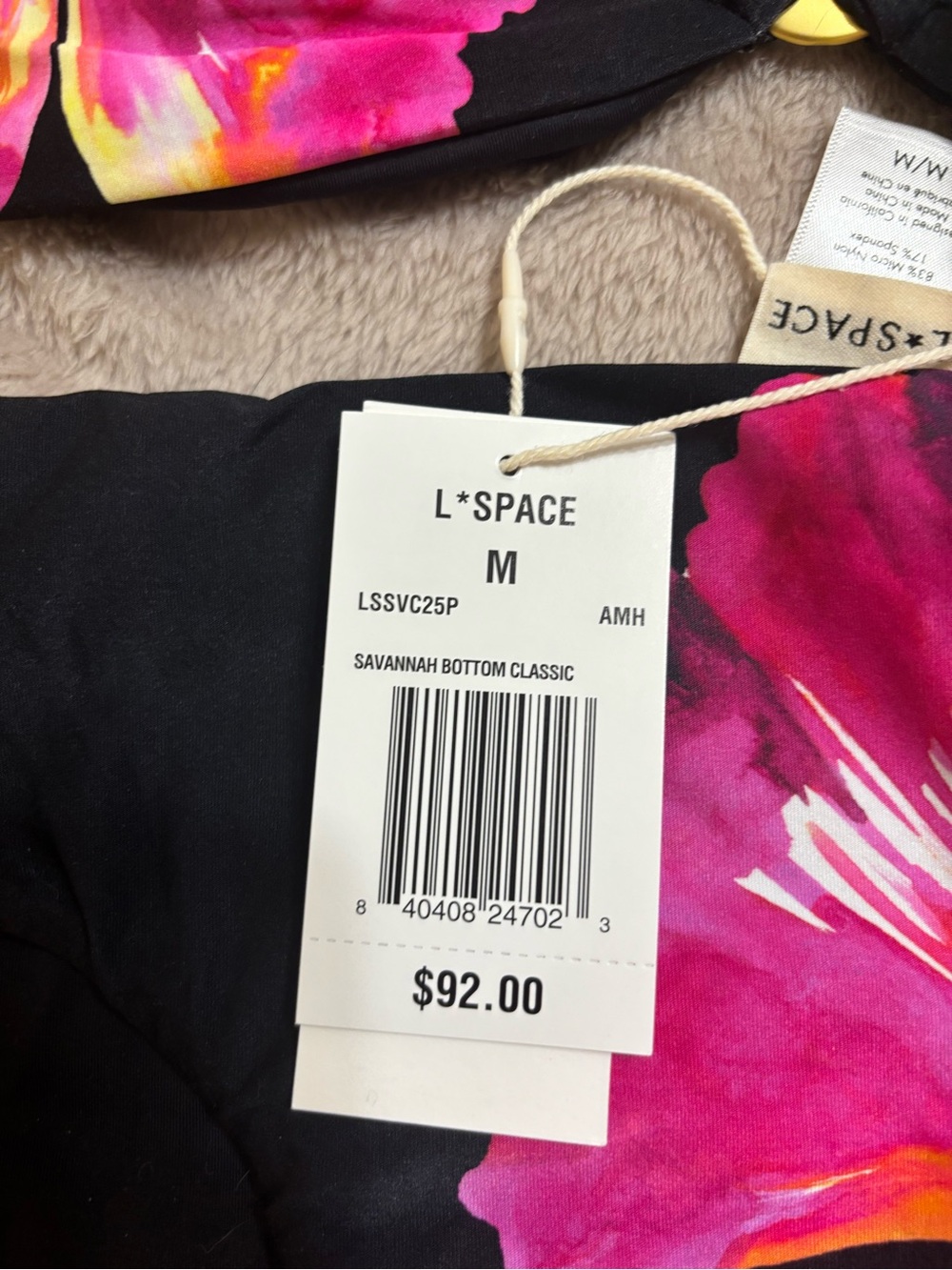 NWT L Space jasper top and Savannah bottoms, after midnight hibiscus, size M - Picture 2 of 4